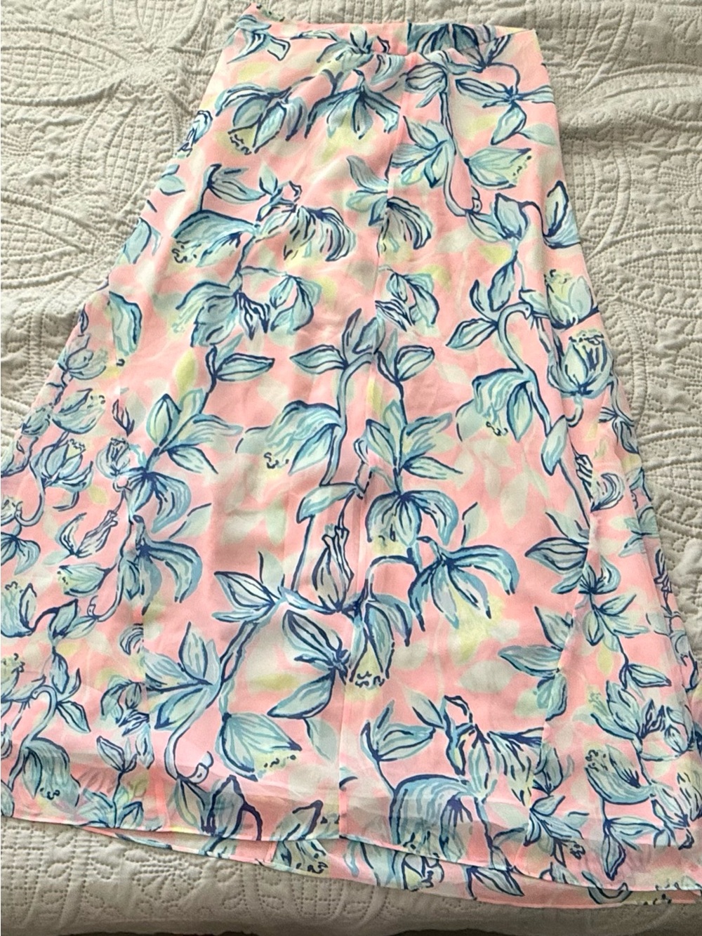 Lilly Pulitzer Pink, Blue and Mint Floral Print Skirt
